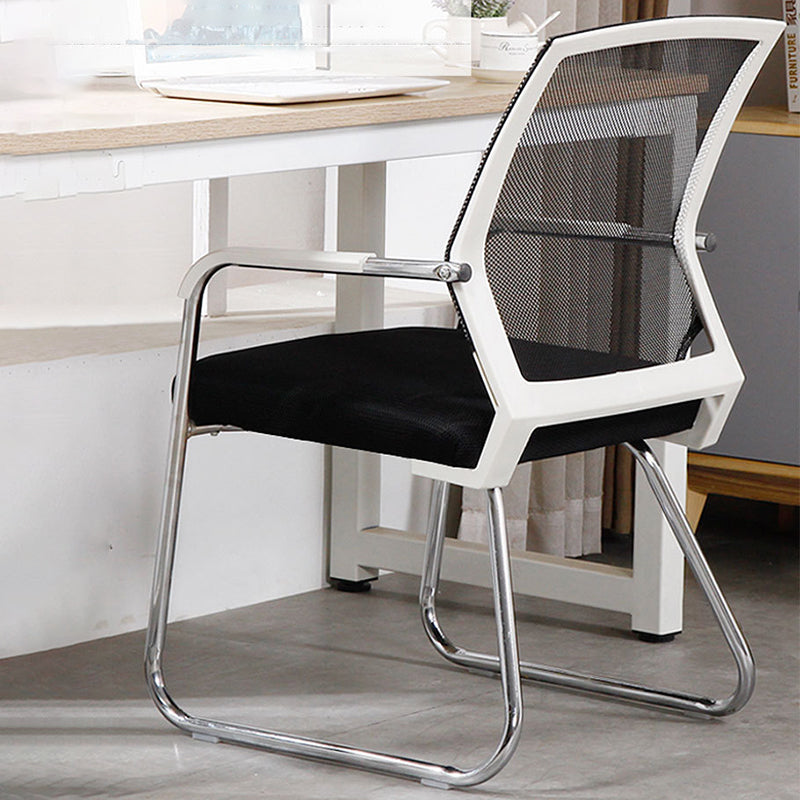 CorLiving Workspace Modern Office Chair Black Mid-Back Mesh Desk Chair Clearhalo 'furn' 'furn_office_chair' 'Furniture' 'Office Chairs' 'Office Furniture' 'office_chair' 6031616