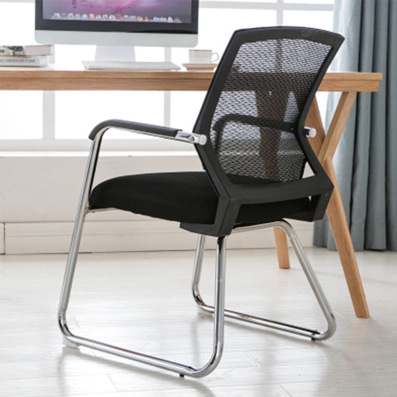 CorLiving Workspace Modern Office Chair Black Mid-Back Mesh Desk Chair Clearhalo 'furn' 'furn_office_chair' 'Furniture' 'Office Chairs' 'Office Furniture' 'office_chair' 6031618