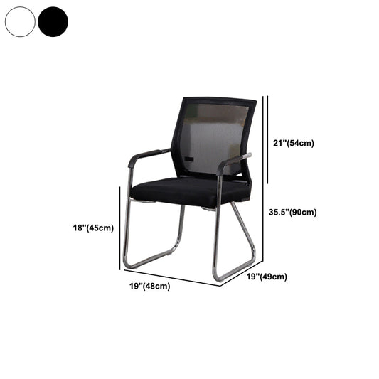 CorLiving Workspace Modern Office Chair Black Mid-Back Mesh Desk Chair Clearhalo 'furn' 'furn_office_chair' 'Furniture' 'Office Chairs' 'Office Furniture' 'office_chair' 6031619
