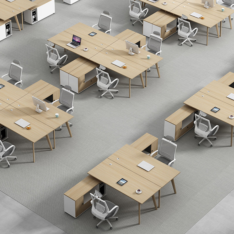 Contemporary Wooden Drawer Office Desk Natural Rectangular Office Desk Clearhalo 'furn' 'furn_office_desk' 'Furniture' 'Office Desks' 'Office Furniture' 'office_desk' 6031623