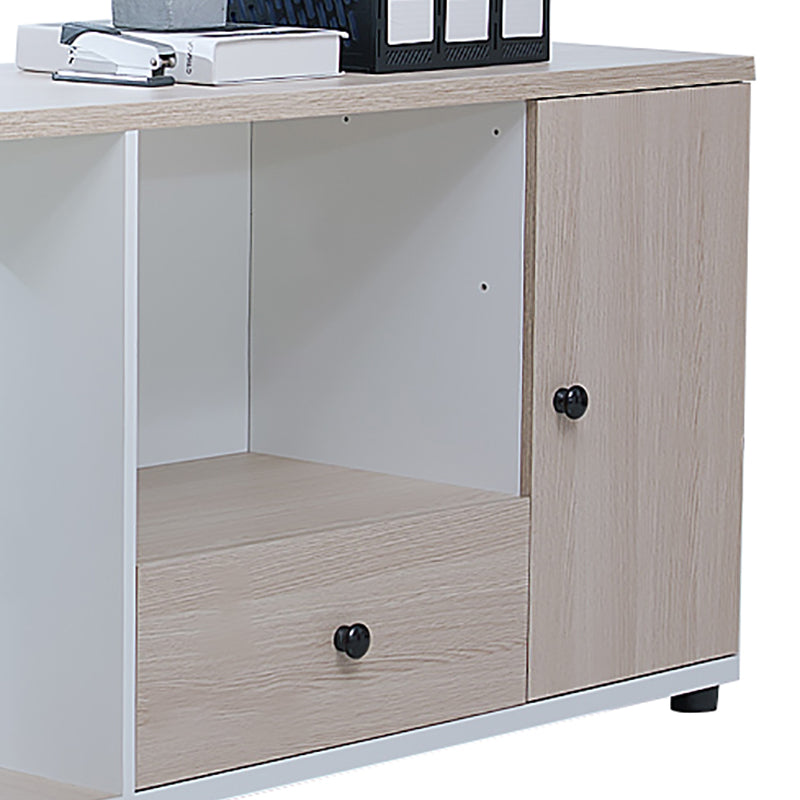 Contemporary Wooden Drawer Office Desk Natural Rectangular Office Desk Clearhalo 'furn' 'furn_office_desk' 'Furniture' 'Office Desks' 'Office Furniture' 'office_desk' 6031628