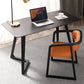 Black Rectangular Office Desk with Black Metal Base Modern Desk 63"L x 27.6"W x 29.5"H Clearhalo 'furn' 'furn_office_desk' 'Furniture' 'Office Desks' 'Office Furniture' 'office_desk' 6031637