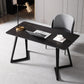Black Rectangular Office Desk with Black Metal Base Modern Desk 47.2"L x 23.6"W x 29.5"H Clearhalo 'furn' 'furn_office_desk' 'Furniture' 'Office Desks' 'Office Furniture' 'office_desk' 6031639