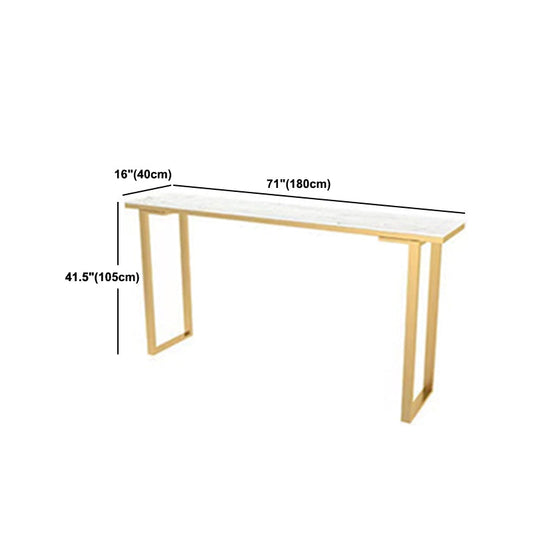 Glam Indoor Counter Wine Table White Marble Gold Base Counter Height Dining Table