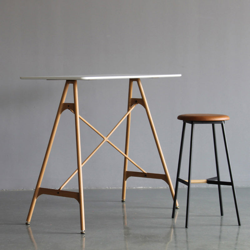 Industrial Pub Table Bar Height Bar Table for Living Room Use Clearhalo 'Bar Furniture' 'Bar Tables' 'bar_tables' 'furn' 'furn_bar_tables' 'Furniture' 'Kitchen & Dining Furniture' 6031745