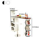 Industrial Pub Table Bar Height Specialty Bar Table with Wine Rack