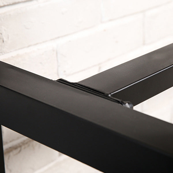 Tavolo da bistrot in legno massiccio rettangolare tavolo da pub in altezza naturale con poggiapiedi