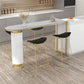 Contemporary Indoor Free Form Bar Table Stone Top and Metal Base Bar Table
