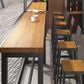 Industrial Style Pub Table Bar Height Solid Wood Rectangle Bar Table for Indoor Clearhalo 'Bar Furniture' 'Bar Tables' 'bar_tables' 'furn' 'furn_bar_tables' 'Furniture' 'Kitchen & Dining Furniture' 6032116