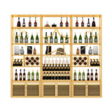 Bottiglia di porta d'ingeinaio in metallo oro indipendente con smero di bottiglia da vino scaffale