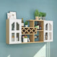 Muur gemonteerd modern wijnrek houten wijnrek met plank voor keuken
