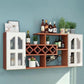 Wall Mounted Modern Wine Rack Wood Wine Rack with Shelf for Kitchen