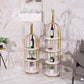 Luxury Metal Wine Holder Rack Round Floor Wine Racks with Shelf Clearhalo 'furn' 'furn_wine_racks' 'Furniture' 'Kitchen & Dining Furniture' 'Wine Racks' 'wine_racks' 6032336
