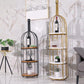 Luxury Metal Wine Holder Rack Round Floor Wine Racks with Shelf Clearhalo 'furn' 'furn_wine_racks' 'Furniture' 'Kitchen & Dining Furniture' 'Wine Racks' 'wine_racks' 6032349