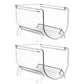 Modern Acrylic Wine Rack Bottle Tabletop Or Countertop Free-Stand Bottle Holder in Clear 4.5"L x 8.1"W x 4.1"H 2 Piece Set Clearhalo 'furn' 'furn_wine_racks' 'Furniture' 'Kitchen & Dining Furniture' 'Wine Racks' 'wine_racks' 6032400