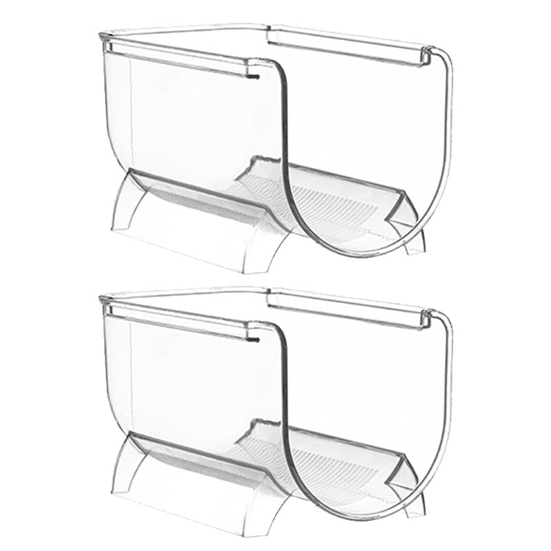 Modern Acrylic Wine Rack Bottle Tabletop Or Countertop Free-Stand Bottle Holder in Clear 4.5"L x 8.1"W x 4.1"H 2 Piece Set Clearhalo 'furn' 'furn_wine_racks' 'Furniture' 'Kitchen & Dining Furniture' 'Wine Racks' 'wine_racks' 6032400