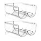 Modern Acrylic Wine Rack Bottle Tabletop Or Countertop Free-Stand Bottle Holder in Clear 8.1"L x 8.1"W x 4.1"H 2 Piece Set Clearhalo 'furn' 'furn_wine_racks' 'Furniture' 'Kitchen & Dining Furniture' 'Wine Racks' 'wine_racks' 6032408