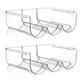 Modern Acrylic Wine Rack Bottle Tabletop Or Countertop Free-Stand Bottle Holder in Clear 12"L x 8.1"W x 4.1"H 2 Piece Set Clearhalo 'furn' 'furn_wine_racks' 'Furniture' 'Kitchen & Dining Furniture' 'Wine Racks' 'wine_racks' 6032414