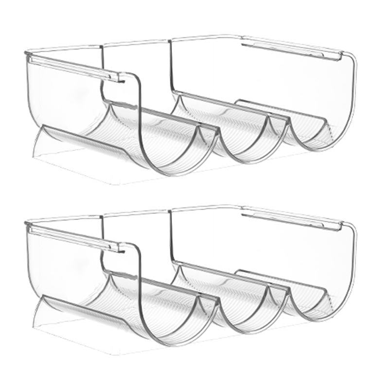 Modern Acrylic Wine Rack Bottle Tabletop Or Countertop Free-Stand Bottle Holder in Clear 12"L x 8.1"W x 4.1"H 2 Piece Set Clearhalo 'furn' 'furn_wine_racks' 'Furniture' 'Kitchen & Dining Furniture' 'Wine Racks' 'wine_racks' 6032414