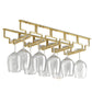 Contemporary Metal Glass & Stemware Holder Hanging Wine Glass Rack 21.7"L x 7.1"W x 2.2"H Gold 1 Piece Clearhalo 'furn' 'furn_wine_racks' 'Furniture' 'Kitchen & Dining Furniture' 'Wine Racks' 'wine_racks' 6032484