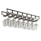 Contemporary Metal Glass & Stemware Holder Hanging Wine Glass Rack 30.3"L x 7.1"W x 2.2"H Black 1 Piece Clearhalo 'furn' 'furn_wine_racks' 'Furniture' 'Kitchen & Dining Furniture' 'Wine Racks' 'wine_racks' 6032502