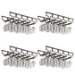 Contemporary Metal Glass & Stemware Holder Hanging Wine Glass Rack 21.7"L x 8.9"W x 2.2"H Black 4 Piece Set Clearhalo 'furn' 'furn_wine_racks' 'Furniture' 'Kitchen & Dining Furniture' 'Wine Racks' 'wine_racks' 6032522