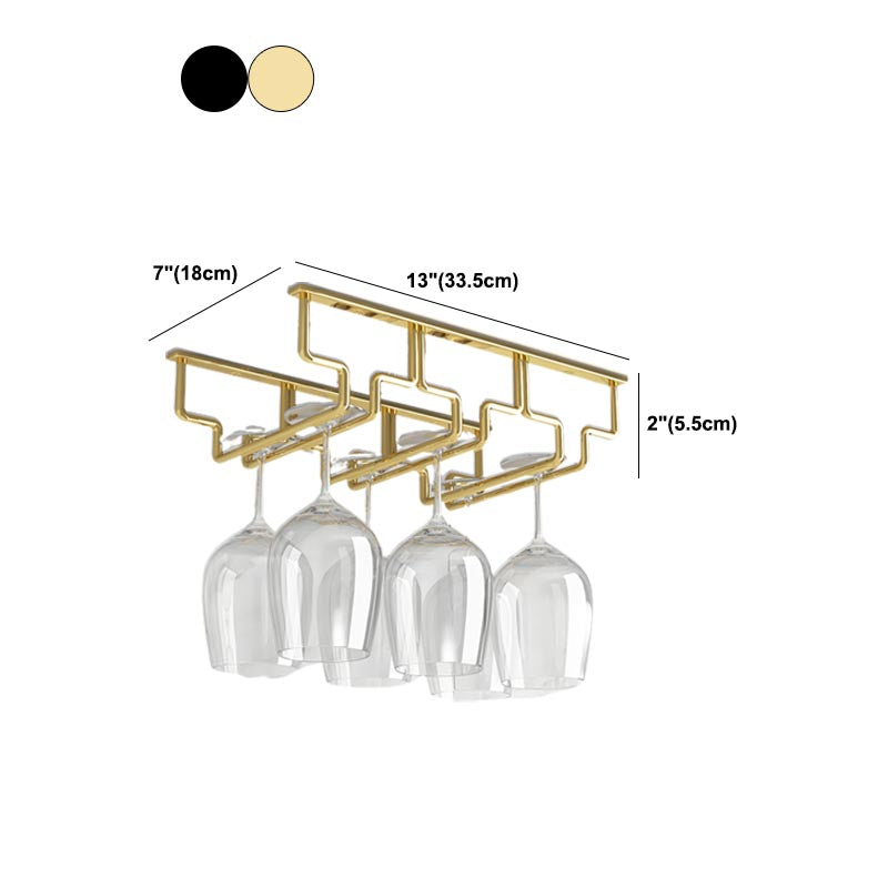 Contemporary Metal Glass & Stemware Holder Hanging Wine Glass Rack Clearhalo 'furn' 'furn_wine_racks' 'Furniture' 'Kitchen & Dining Furniture' 'Wine Racks' 'wine_racks' 6032534