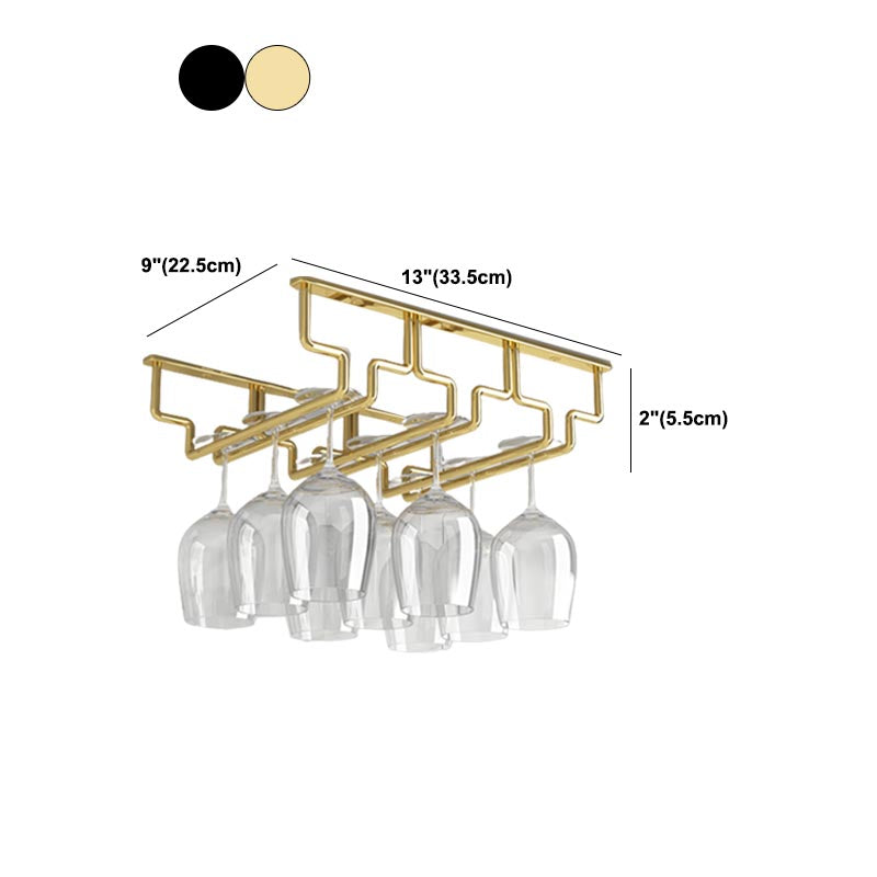 Contemporary Metal Glass & Stemware Holder Hanging Wine Glass Rack Clearhalo 'furn' 'furn_wine_racks' 'Furniture' 'Kitchen & Dining Furniture' 'Wine Racks' 'wine_racks' 6032535