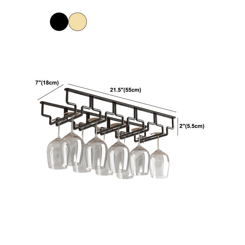 Contemporary Metal Glass & Stemware Holder Hanging Wine Glass Rack Clearhalo 'furn' 'furn_wine_racks' 'Furniture' 'Kitchen & Dining Furniture' 'Wine Racks' 'wine_racks' 6032540
