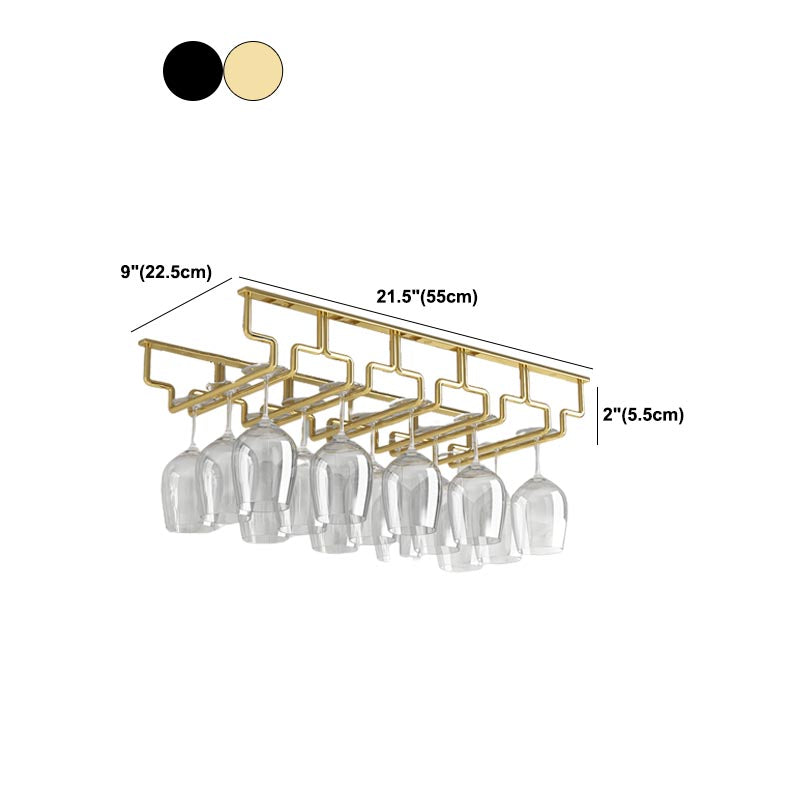 コンテンポラリーメタルガラス＆ステムウェアホルダーハンギングワイングラスラック