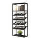 Metal Floor Wine Bottle & Glass Rack Modern Wine Holder Rack with Shelf