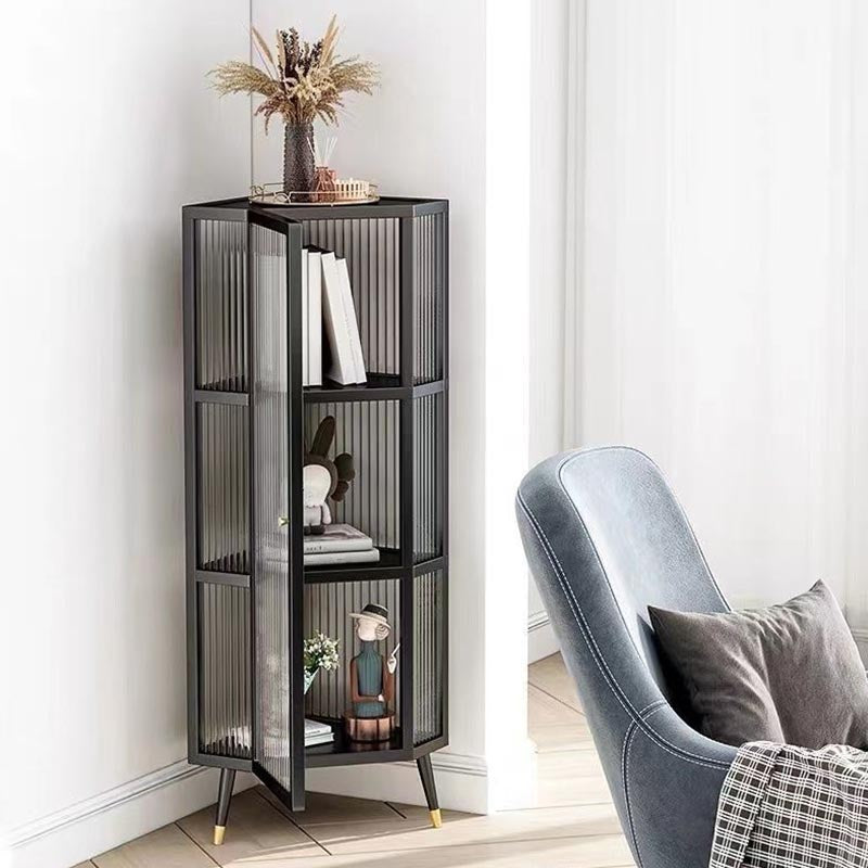 Rack de bouteille à vin de sol en métal.