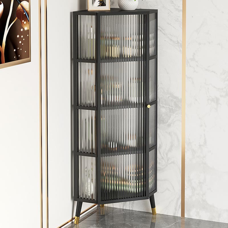 Rack de bouteille à vin de sol en métal.