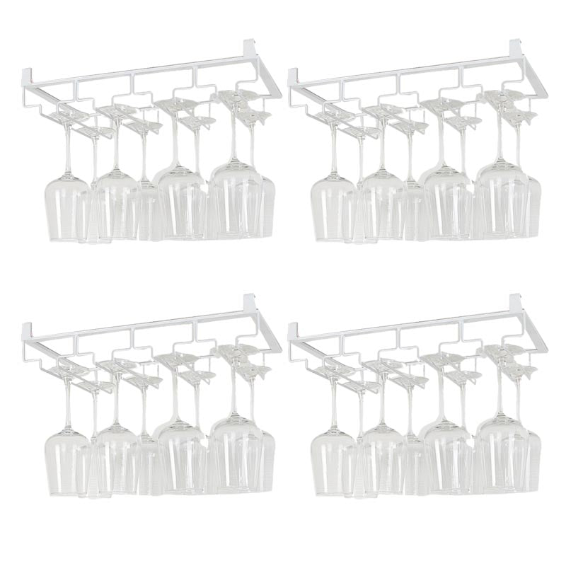 キャビネットの下のモダンハンギングワイングラスラックメタルガラス＆ステムウェアホルダー