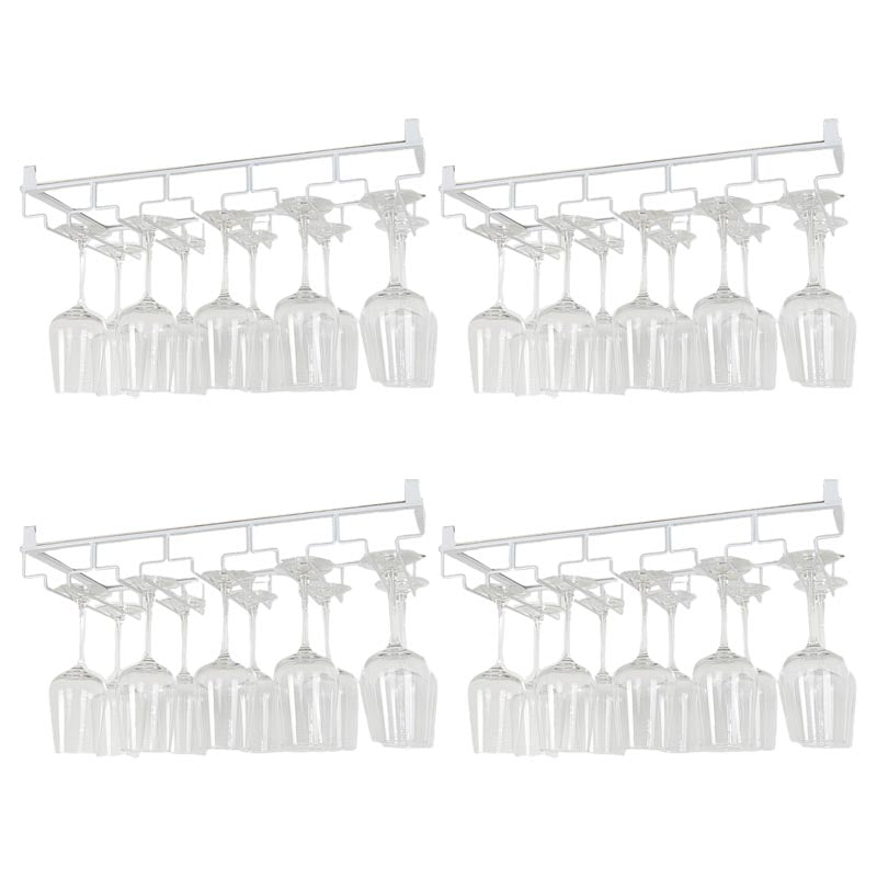 キャビネットの下のモダンハンギングワイングラスラックメタルガラス＆ステムウェアホルダー