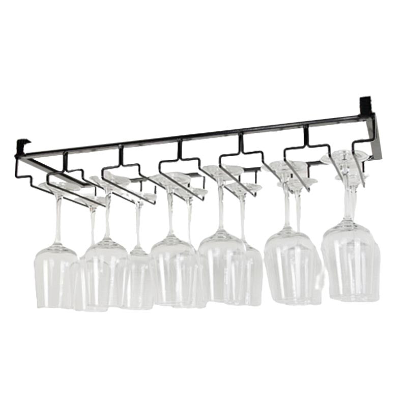 キャビネットの下のモダンハンギングワイングラスラックメタルガラス＆ステムウェアホルダー