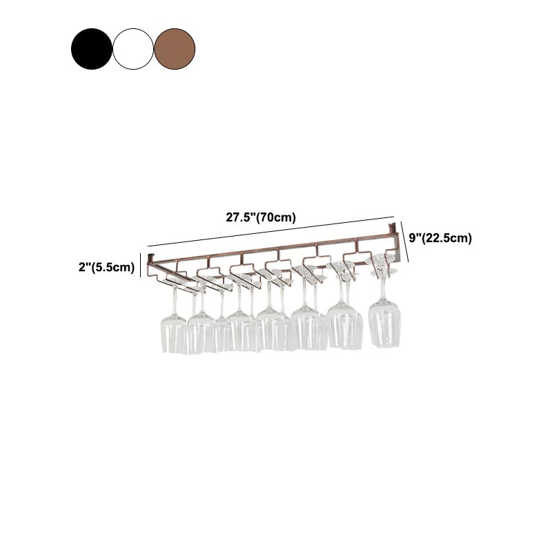 キャビネットの下のモダンハンギングワイングラスラックメタルガラス＆ステムウェアホルダー