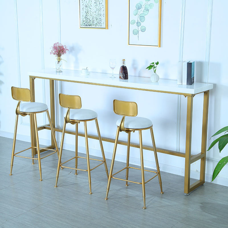 Juego de mesa de Pub rectangular moderna de 1/4 piezas, mesa de mostrador de madera con taburetes altos