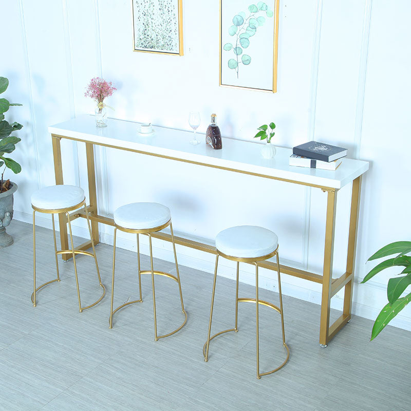 Juego de mesa de Pub rectangular moderna de 1/4 piezas, mesa de mostrador de madera con taburetes altos