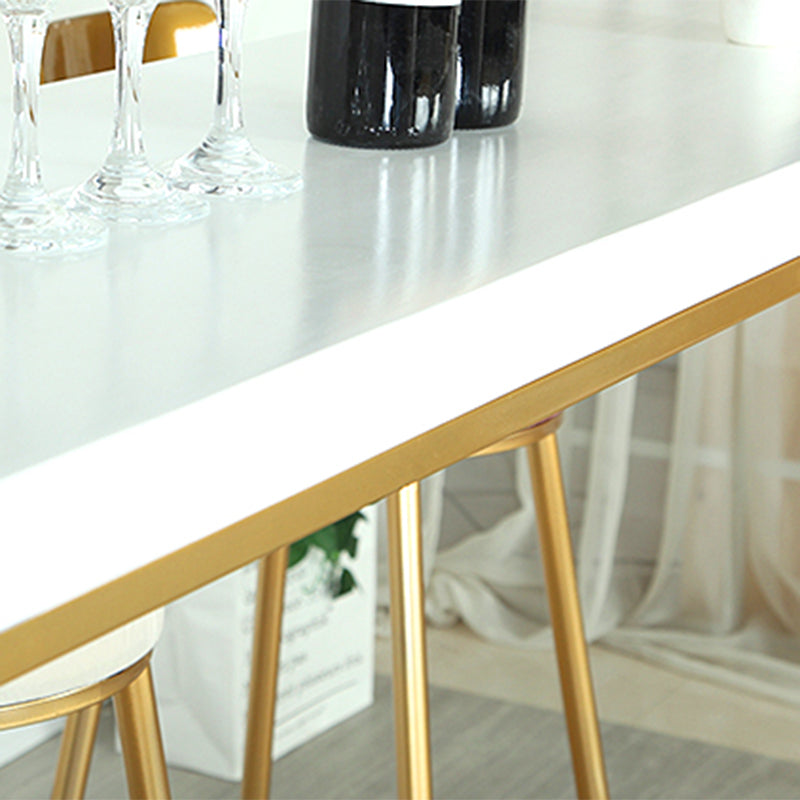Juego de mesa de Pub rectangular moderna de 1/4 piezas, mesa de mostrador de madera con taburetes altos