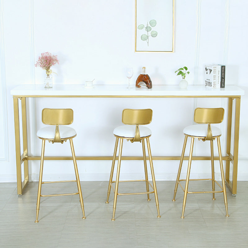 Juego de mesa de Pub rectangular moderna de 1/4 piezas, mesa de mostrador de madera con taburetes altos