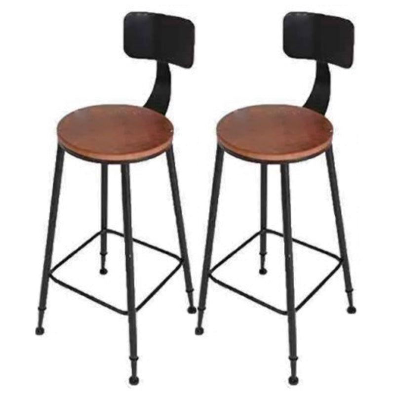 1/2/4/5 Pieces Industrial Rectangle Pub Table Set Wooden Counter Table with High Stools Black 30"H Stools (Set of 2) Clearhalo 'Bar Furniture' 'furn' 'furn_home_bar_bar_sets' 'Furniture' 'Home Bars & Bar Sets' 'home_bar_bar_sets' 'Kitchen & Dining Furniture' 6032818