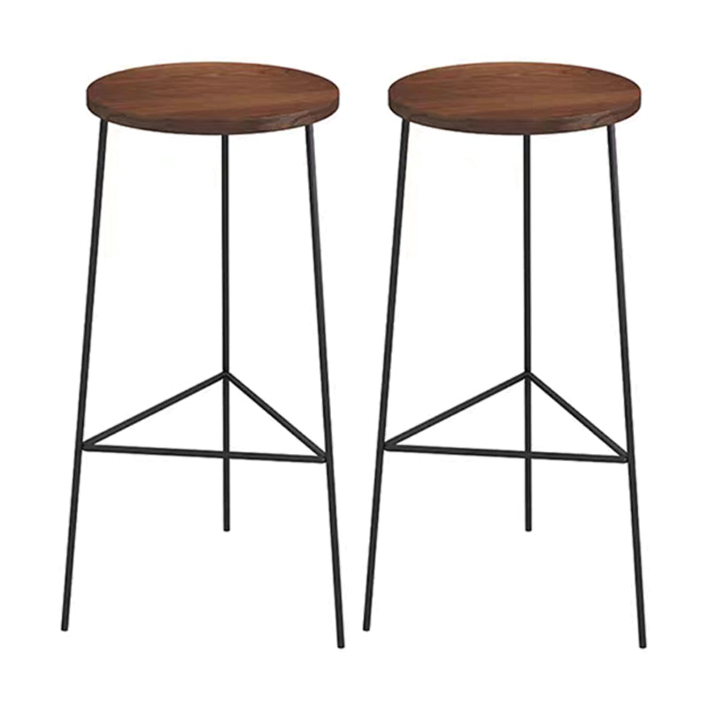 1/2/4/5 Pieces Industrial Rectangle Pub Table Set Wooden Counter Table with High Stools Brown 30"H Stools (Set of 2) Clearhalo 'Bar Furniture' 'furn' 'furn_home_bar_bar_sets' 'Furniture' 'Home Bars & Bar Sets' 'home_bar_bar_sets' 'Kitchen & Dining Furniture' 6032819