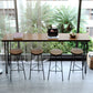 1/2/4/5 Pieces Industrial Rectangle Pub Table Set Wooden Counter Table with High Stools 5 Pieces: Table, 4 Stools Clearhalo 'Bar Furniture' 'furn' 'furn_home_bar_bar_sets' 'Furniture' 'Home Bars & Bar Sets' 'home_bar_bar_sets' 'Kitchen & Dining Furniture' 6032822
