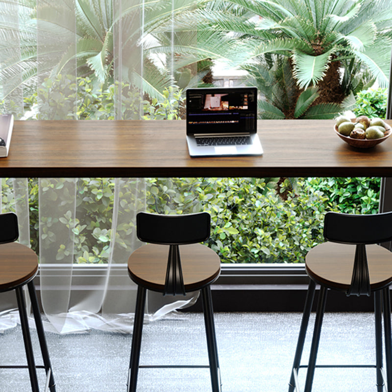 1/2/4/5 Pieces Industrial Rectangle Pub Table Set Wooden Counter Table with High Stools Clearhalo 'Bar Furniture' 'furn' 'furn_home_bar_bar_sets' 'Furniture' 'Home Bars & Bar Sets' 'home_bar_bar_sets' 'Kitchen & Dining Furniture' 6032826