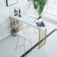 Glam 1/3 Pieces Bar Table Set Rectangle Wood Counter Table with Stools for Dining Room