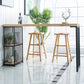 Glam 1/3 Pieces Bar Table Set Rectangle Wood Counter Table with Stools for Dining Room