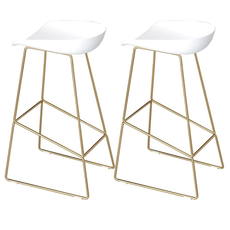 1/2/3 Pieces Modern Rectangle Pub Table Set Solid Wood Counter Table with Backless Stools White 30"H Stools (Set of 2) Clearhalo 'Bar Furniture' 'furn' 'furn_home_bar_bar_sets' 'Furniture' 'Home Bars & Bar Sets' 'home_bar_bar_sets' 'Kitchen & Dining Furniture' 6032893
