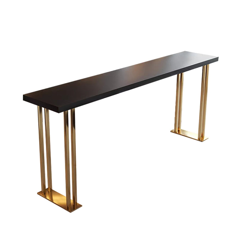 1/2/3 Pieces Modern Rectangle Pub Table Set Solid Wood Counter Table with Backless Stools Black 118"L x 16"W Clearhalo 'Bar Furniture' 'furn' 'furn_home_bar_bar_sets' 'Furniture' 'Home Bars & Bar Sets' 'home_bar_bar_sets' 'Kitchen & Dining Furniture' 6032898