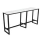 Modern 1/2/7 Pieces Bar Table Set Rectangle Stone Counter Table with Stools for Balcony Clearhalo 'Bar Furniture' 'furn' 'furn_home_bar_bar_sets' 'Furniture' 'Home Bars & Bar Sets' 'home_bar_bar_sets' 'Kitchen & Dining Furniture' 6032917